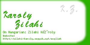 karoly zilahi business card